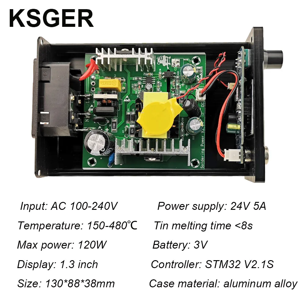 KSGER OLED паяльная станция FX9501 T12 электрический утюг инструменты STM32 2,1 S контроллер температуры ручка держатель сварка T12 ILS