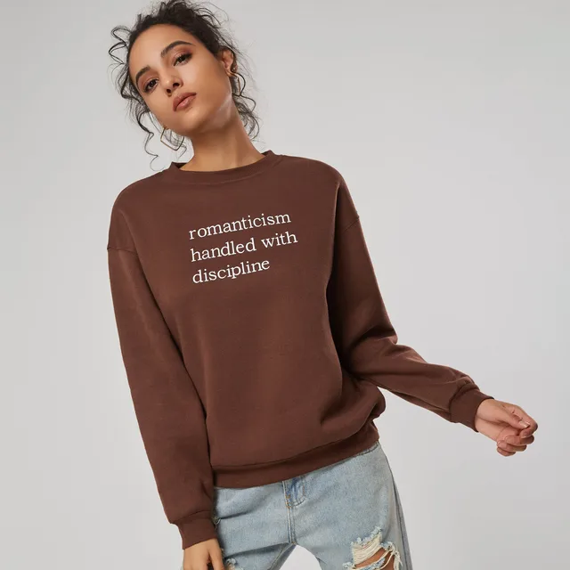 Mujer Venta Con Carta Caliente Capucha Otoño Impresión Sudadera qt11f