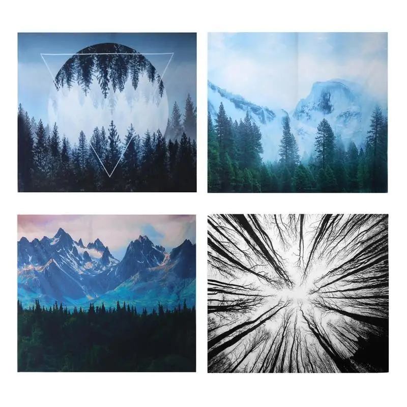 

Wall Hanging Window Tapestry Tablecloth Cover Blanket Living Room Decor Wall Hanging Forest Tapestries Yoga Mats 145*130cm 2018