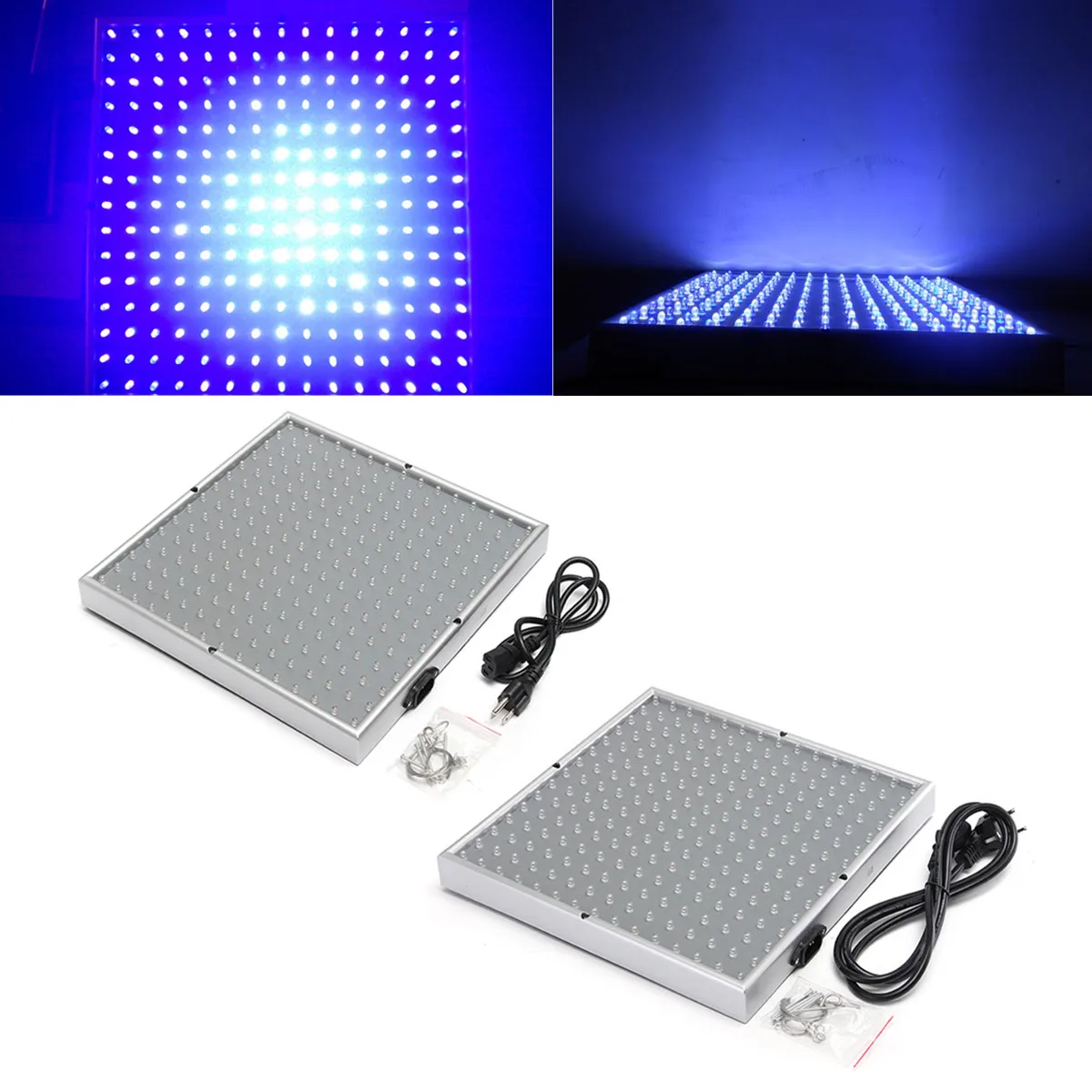 

All Blue Spectrum 225 LED Hydroponic Plant Grow Light Panel Board Lamp Bulb AC85-265V US EU Plug for All Cycles of Plant Growth