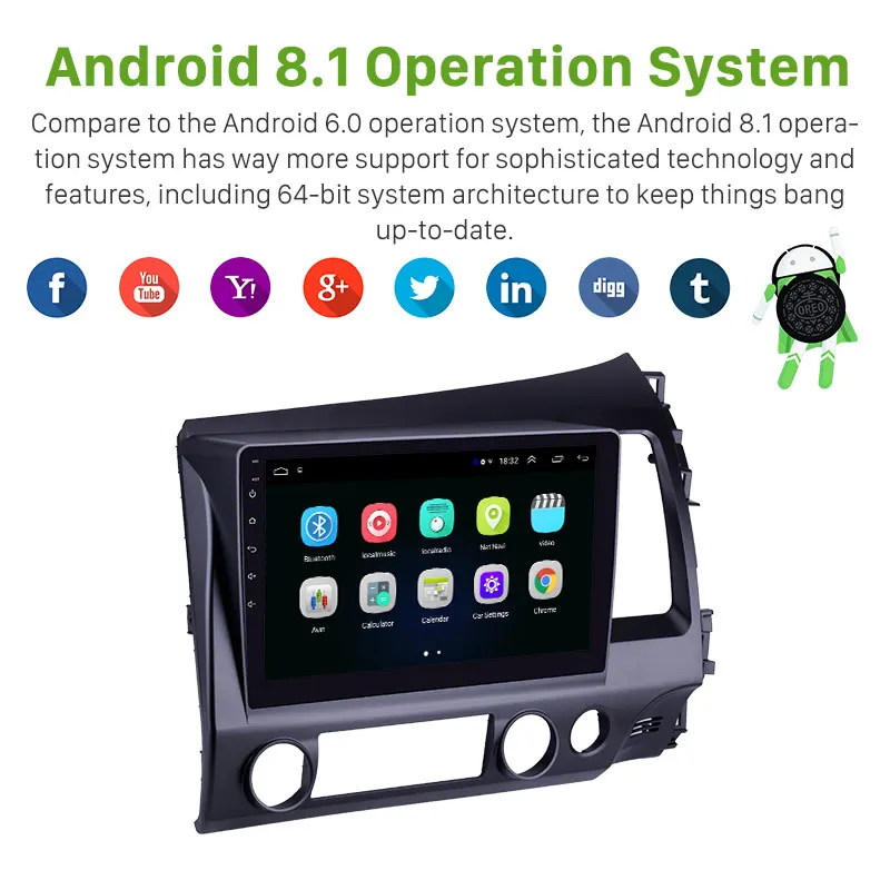 Seicane 10 1 дюймов Android 9 для 2006 2011 HONDA CIVIC правый Вождение HD сенсорный экран радио GPS