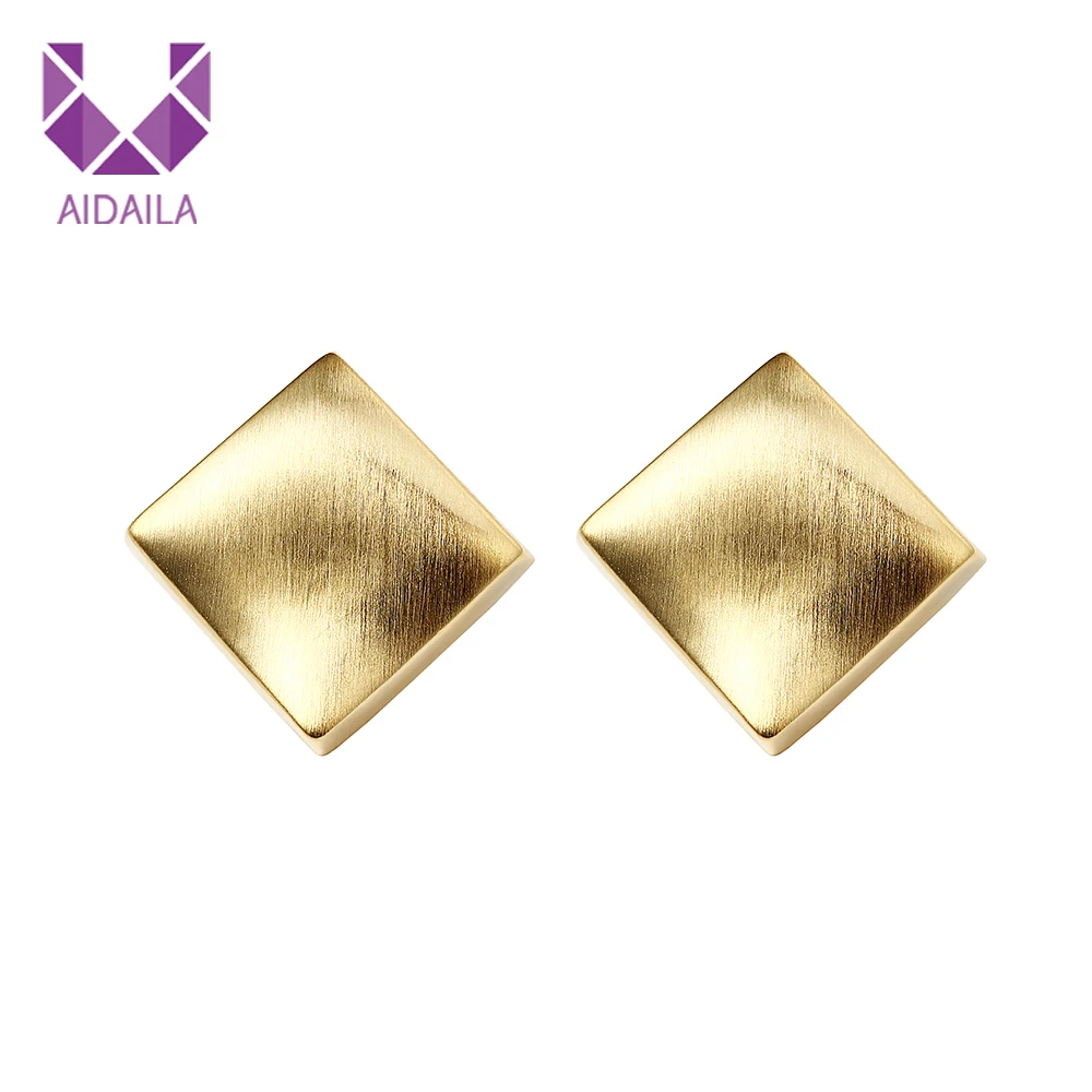 

Women Stud Earrings Square Shape Simple Geometric Stud Earrings Jewelry Female Gift Korean Style Gift for Friends