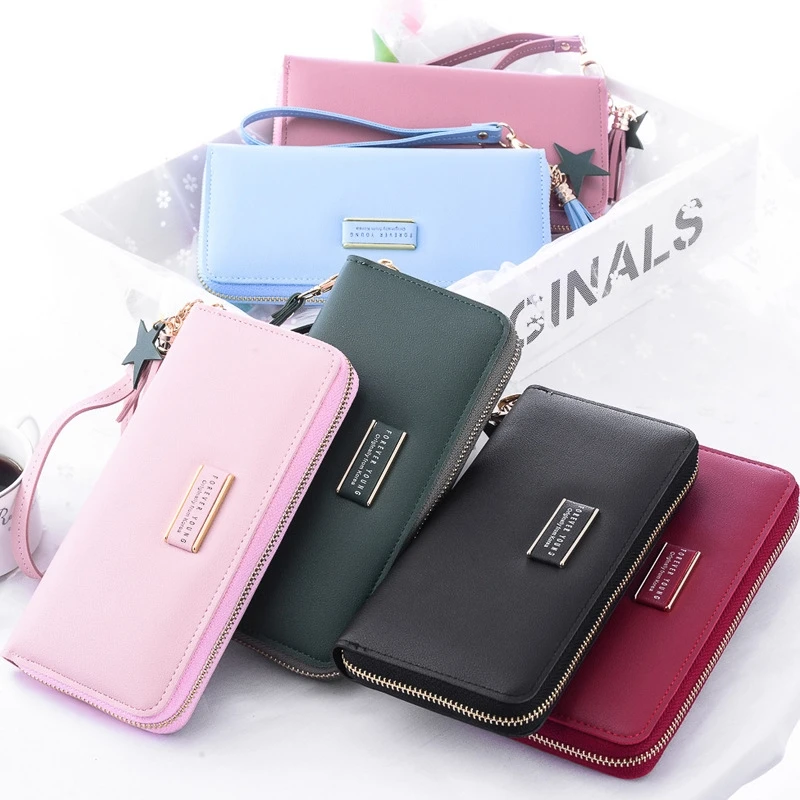 

Wallet Female Long Zipper Simple Fashion Korean Version Multi-Function Hand-Held Wild Wallet Tide Purse