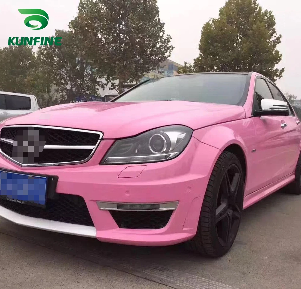 Car Styling Wrap Supper gloss pink Car Vinyl film Body Sticker Car