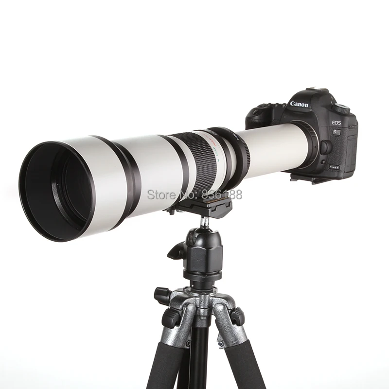 US $209.28 JINTU White 6501300mm MF Suppuer Telephoto Lens Kit T2 Ring Adapter For SONY A900 A850 A700 A560 A580 A230 A77 A99 A58 Camera
