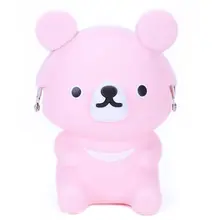 Детское портмоне с мультяшным медведем, маленький силиконовый кошелек для креативных монет