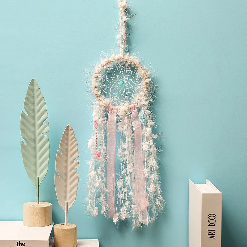 

Handmade Flying Wind Chimes Dream Catcher Bead Hanging nordic style kids Decoration Pendant Creative Ornament dreamcatcher