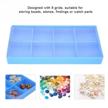 

Pro Plastic 8 Grids Storage Box Jewelry Organizer Case Watch Findings Container Tool earring holder jewellery organizer box a