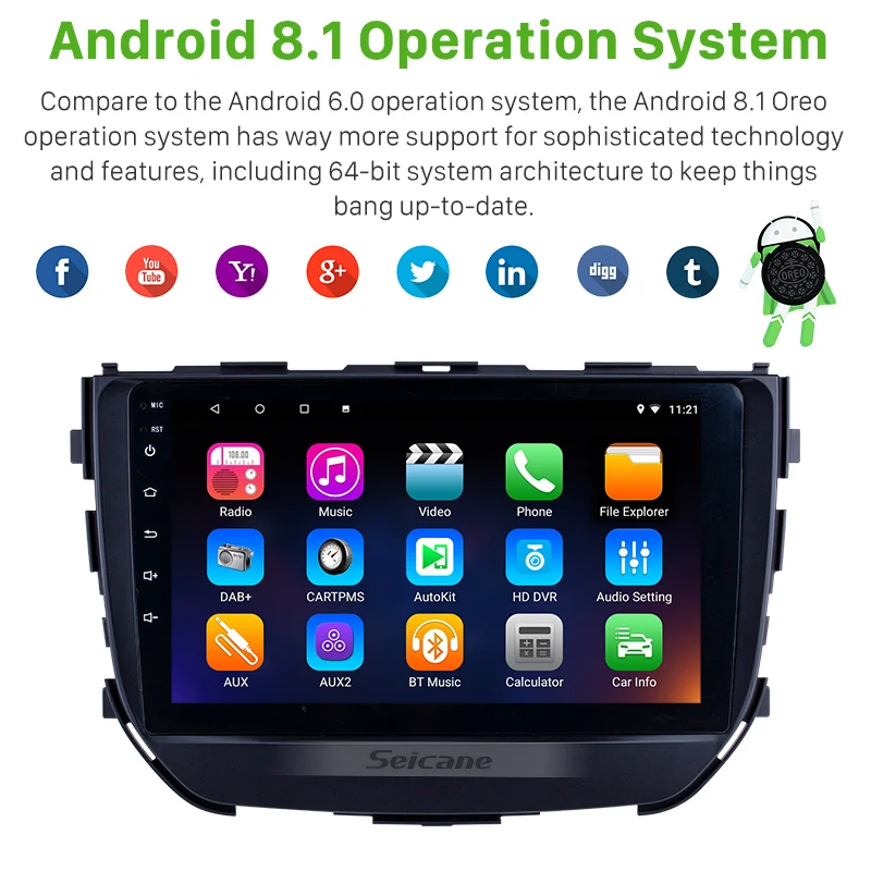 Seicane 9 &quotAndroid 8 1 GPS навигация для 2016 2017 2018 Suzuki BREZZA автомобильное радио авто стерео