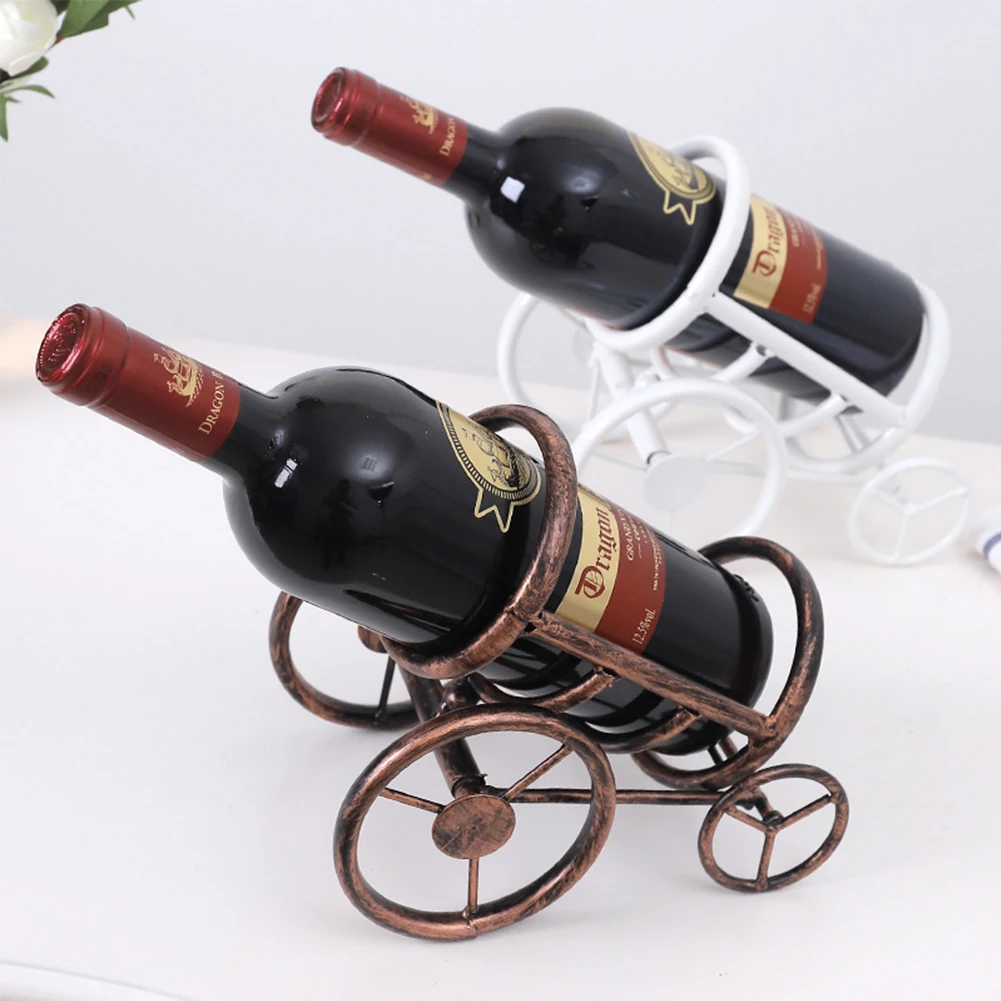 Plating Wine Bottle Rack Wrought Iron Wine Holder Wine Bottles Home