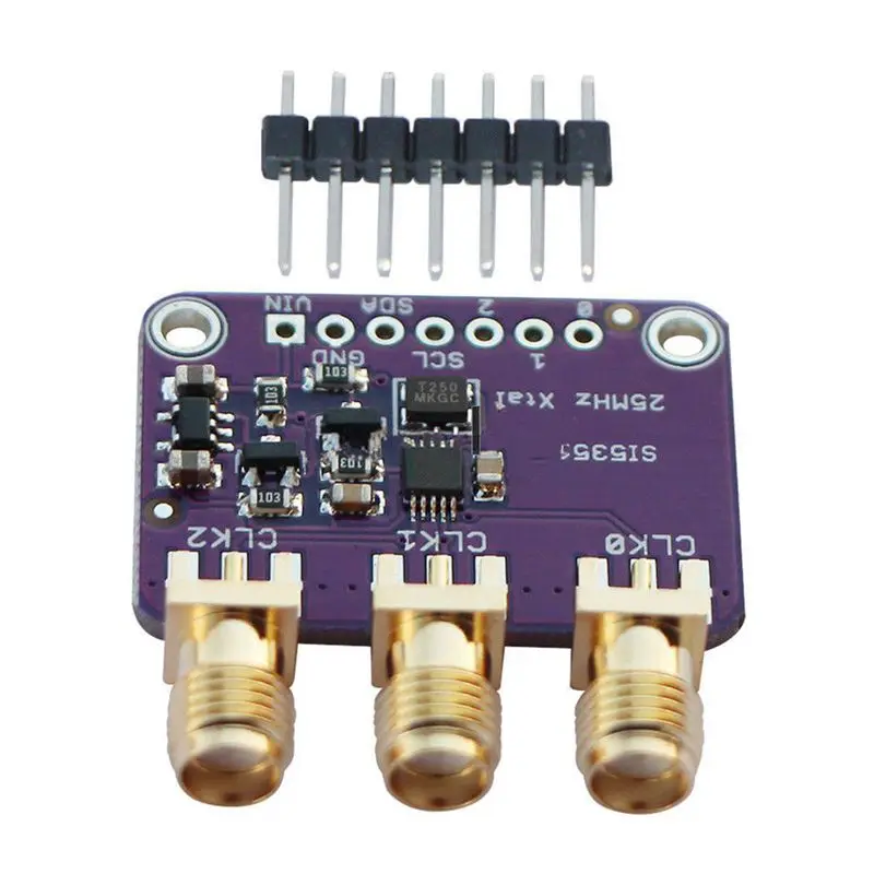 

Si5351A I2C 25MHZ Clock Generator Breakout Board 8KHz to 160MHz for Arduino