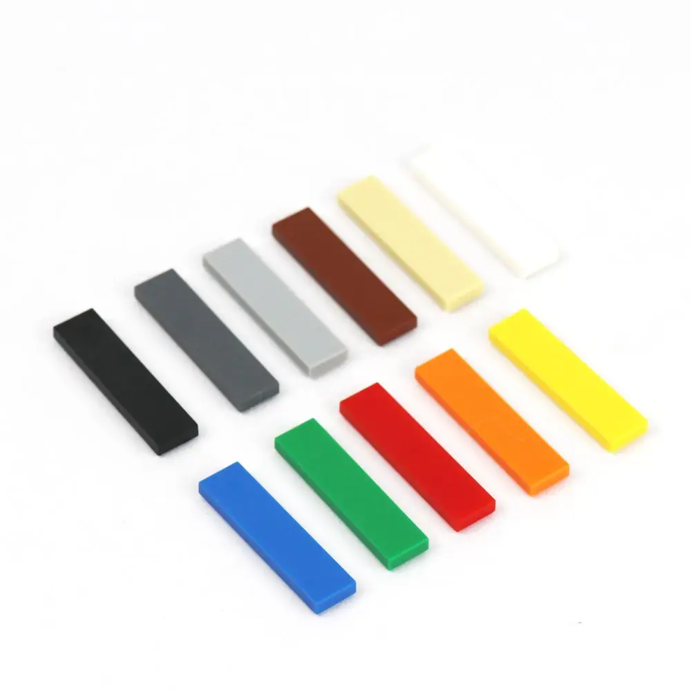 100pcs 플랫 타일 1x4 DIY 교육 빌딩 블록 아이들을위한 벽돌 장난감 소년 2431 입자 조립