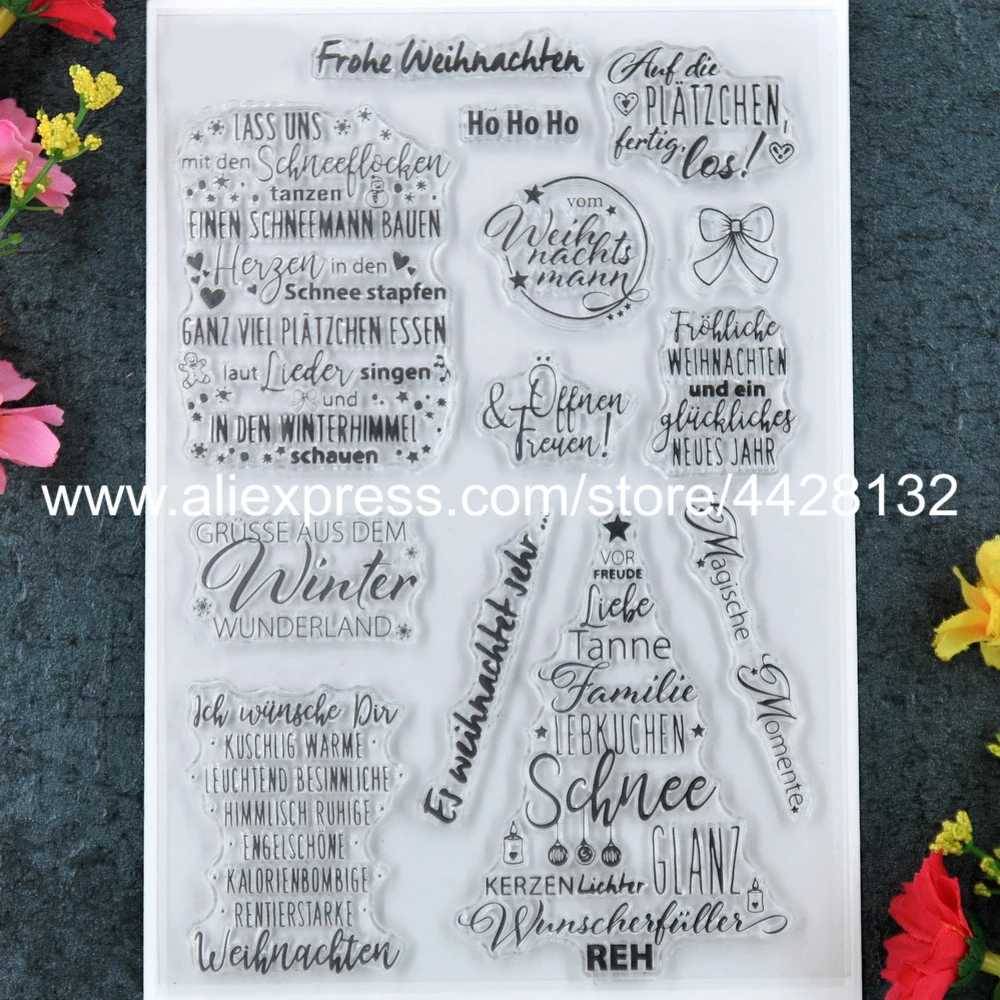 

German Winter Tree Scrapbook DIY photo cards rubber stamp clear stamp transparent stamp 12x17cm 9020209