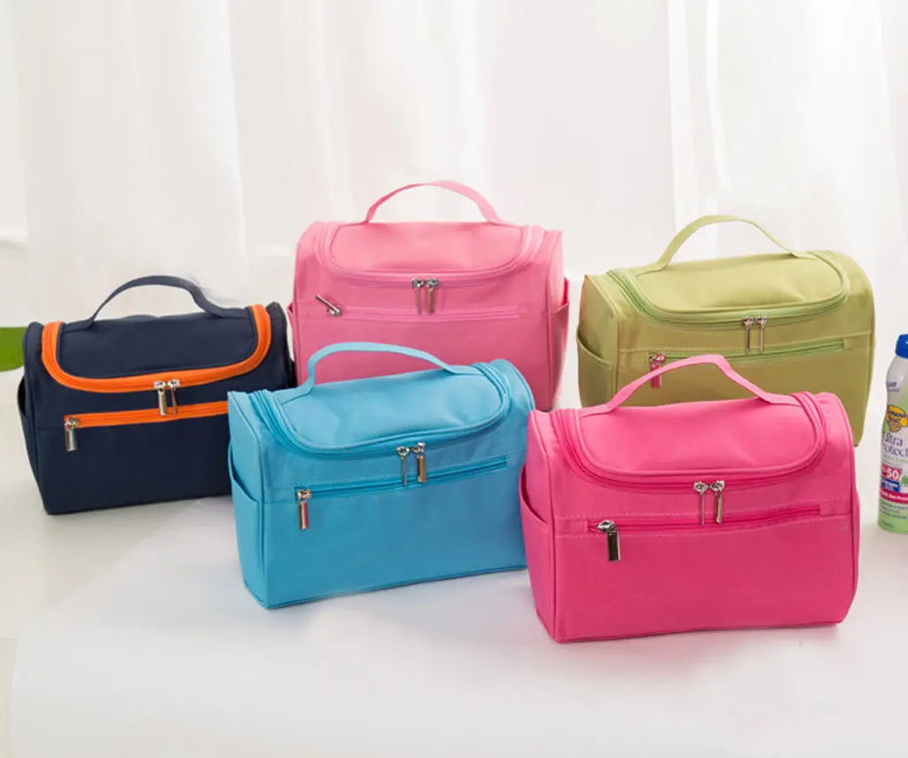 

New Waterproof Men Hanging Makeup Bag Nylon Travel Organizer Cosmetic Bag for Women Necessaries Make Up Case Wash Toiletry Bag