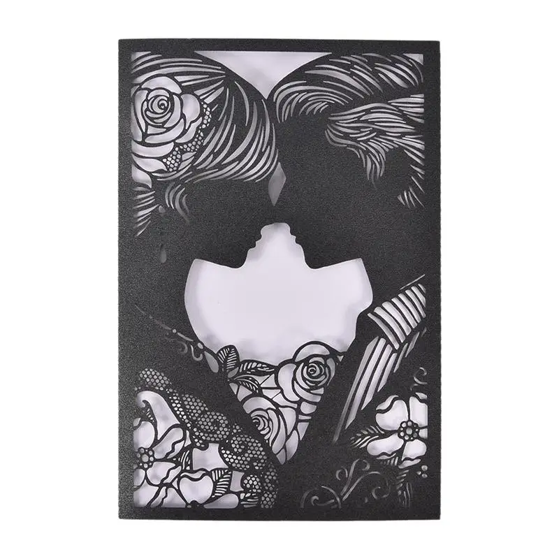 10PCS Hollow Greeting Cards Invitation Letter Cover Wedding Invitation Letter Party Supplies Invita - 33003782983