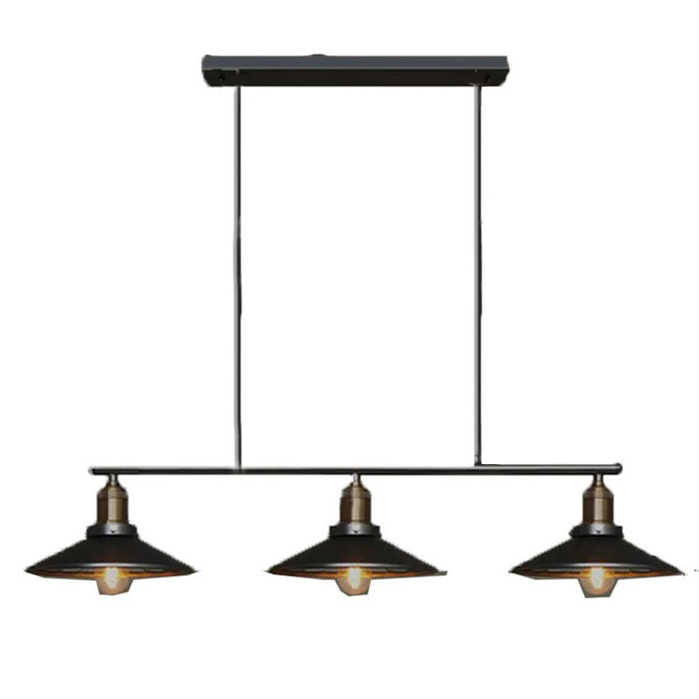 

SHINA 34.6'' Rustic Chandelier For Dining Room 3 Light Pendant Lighting Island Hanging Pool Table Light For Billiards Room