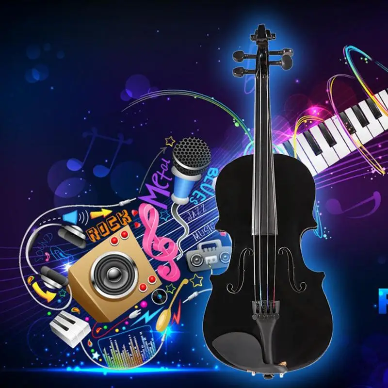 

1/8 Kids Children Natural Acoustic Violin Fiddle with Case Bow Rosin Musical Instrument Gifts composite wood Material