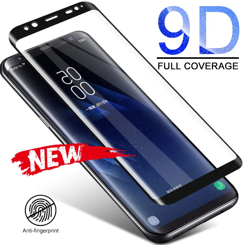 RHR закаленное стекло для samsung Galaxy S9 S8 Plus Note 8 9 9D полный закругленный протектор экрана для samsung A6 A8 защитная пленка