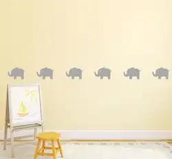 Мультфильм наклейка на стену со слоном с милыми забавными животными узор для детской комнаты Настенные украшения гостиная детская комната