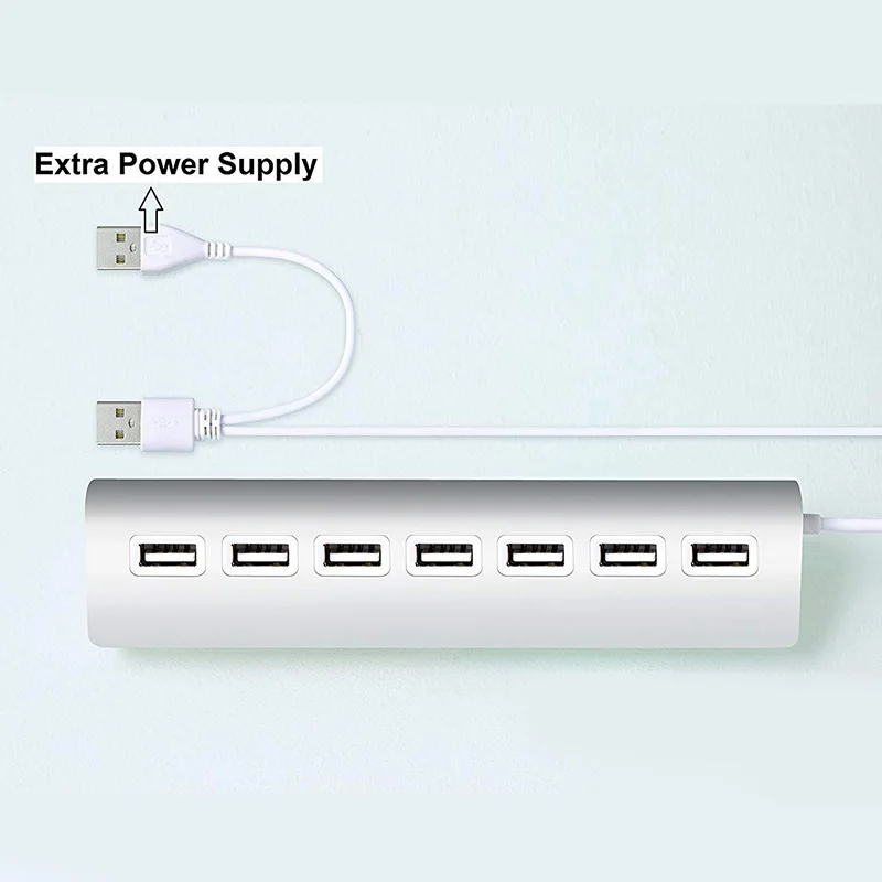 Usb2.0 семи-Порты и разъёмы концентратор 2.0Hub Алюминий сплав Материал Usb2.0/7 Порты и разъёмы эффективной передачи данных