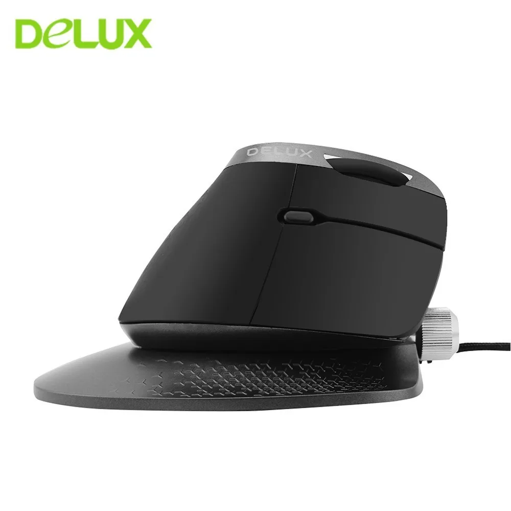 

Delux M618X Ergonomic Vertical Mouse Wired Gaming Computer 6D Mice 600/1200/1600/4000 USB LED Light Laser Mause For Laptop PC