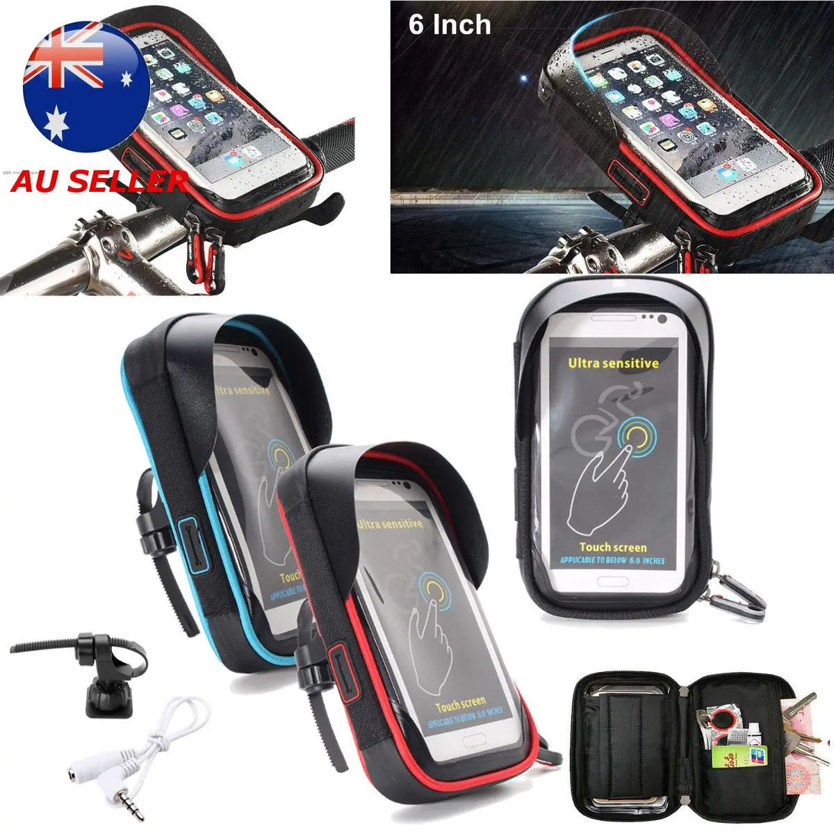 Waterproof Sun Shade Anti UV Bike Bicycle Phone Holder Stand Motorcycle for Rearview Mirror