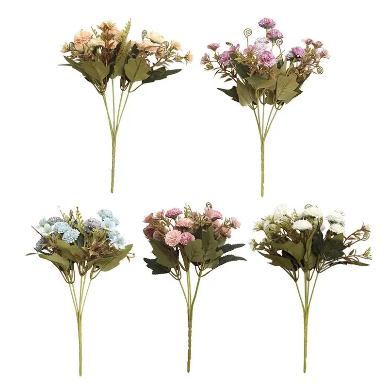 

2019 Simulation 11 Carnation Bouquet Fake Flower Silk Artificial Flower For Mother's Day Party Table Decoration Home Decoration