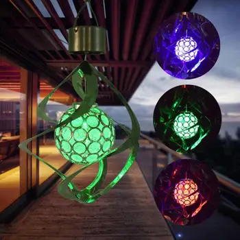 

Colorful Change LED Light Solar LED Wind Spinner Color Changing Lamp Outdoor Hanging Wind Chime Light
