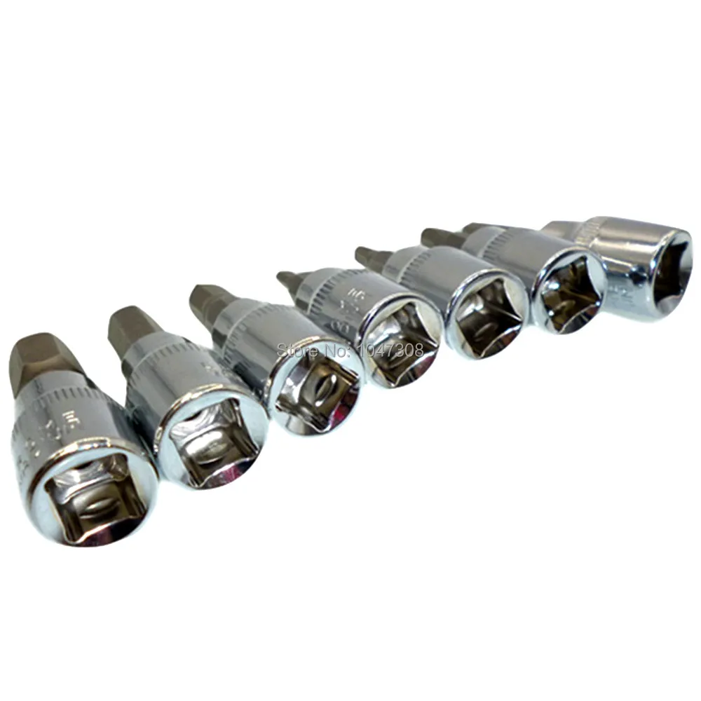 7 шт. Шестигранная головка 3/8 &quotКвадратный привод шестигранный ключ Набор