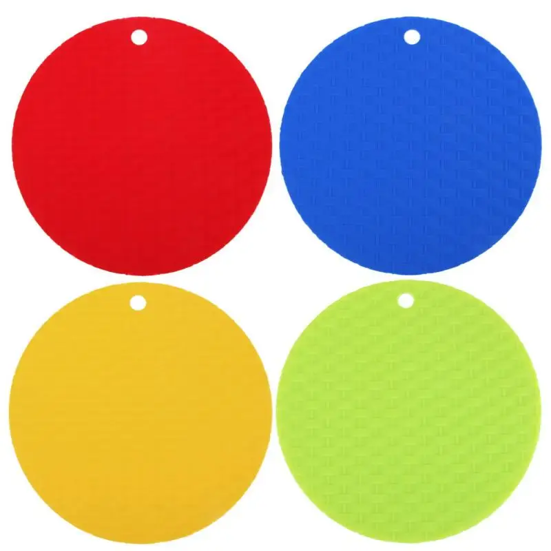 

Round Silicone Mat Coaster Dish Bowl Pot Holder Pad Non-Slip Heat Resistant Cushion Placemat for Coffee Cup Tableware Mat
