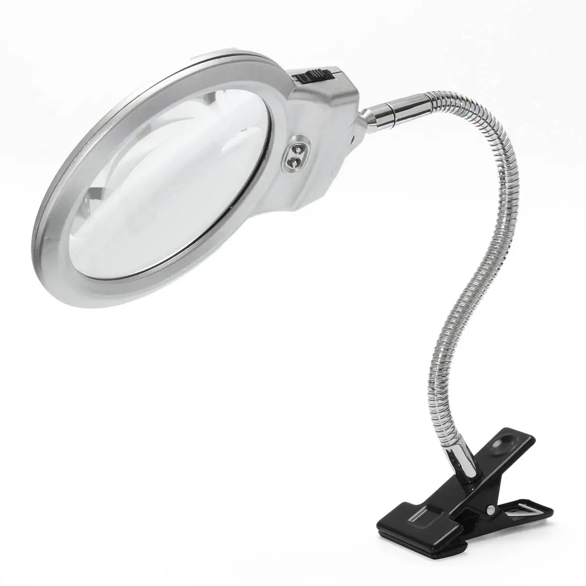 Увеличительное стекло с подсветкой настольное зажимом лупа для чтения