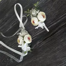 Креативный Тиффани цвет лучший мужской жених бутоньерка атласная Калла Мужская Свадебная вечеринка Выпускной тонкий мужской костюм корсаж булавка брошь