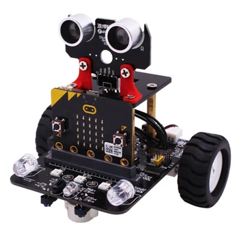 

Hot Sale Graphical Programmable Robot Car With Bluetooth IR And Tracking Module Stem Steam Robot Car Toy For Micro:Bit BBC