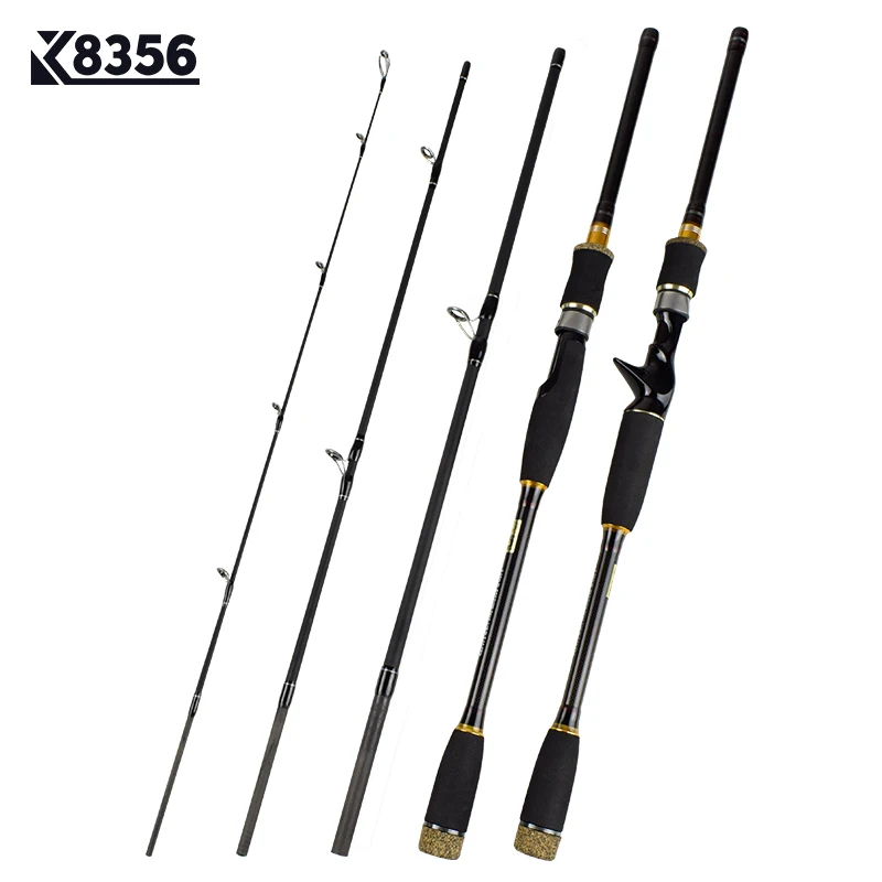 

GLUREE 99%Carbon Lure Rod 4 Section Casting/Spinning Fishing Rod Power M Travel Stitching Saltwater Pole1.8 2.1 2.4 2.7 3.0m