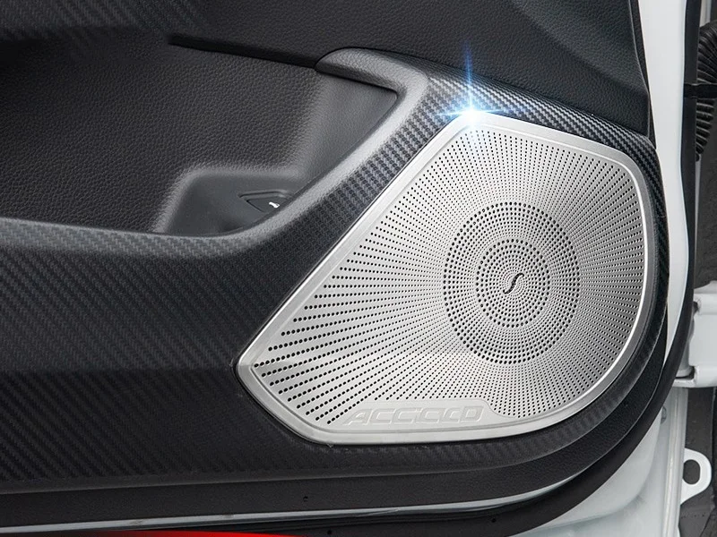 Нержавеющая сталь межкомнатные двери стерео динамик аудио кольцо крышка звук рамки украшения отделка для Honda Accord 10th