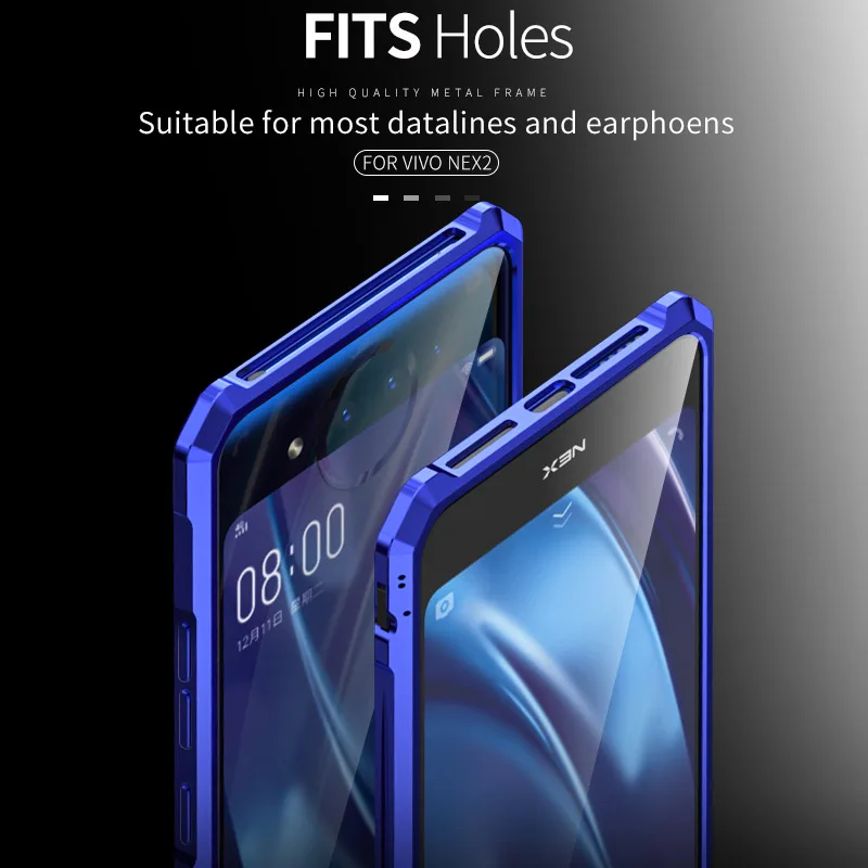 

Vivo Nex 2 Nex2 Dual Display Bumper Nex2 Aluminum Metal Bumper Case Cover for Vivo Nex 2 Metal Frame Cover Protector
