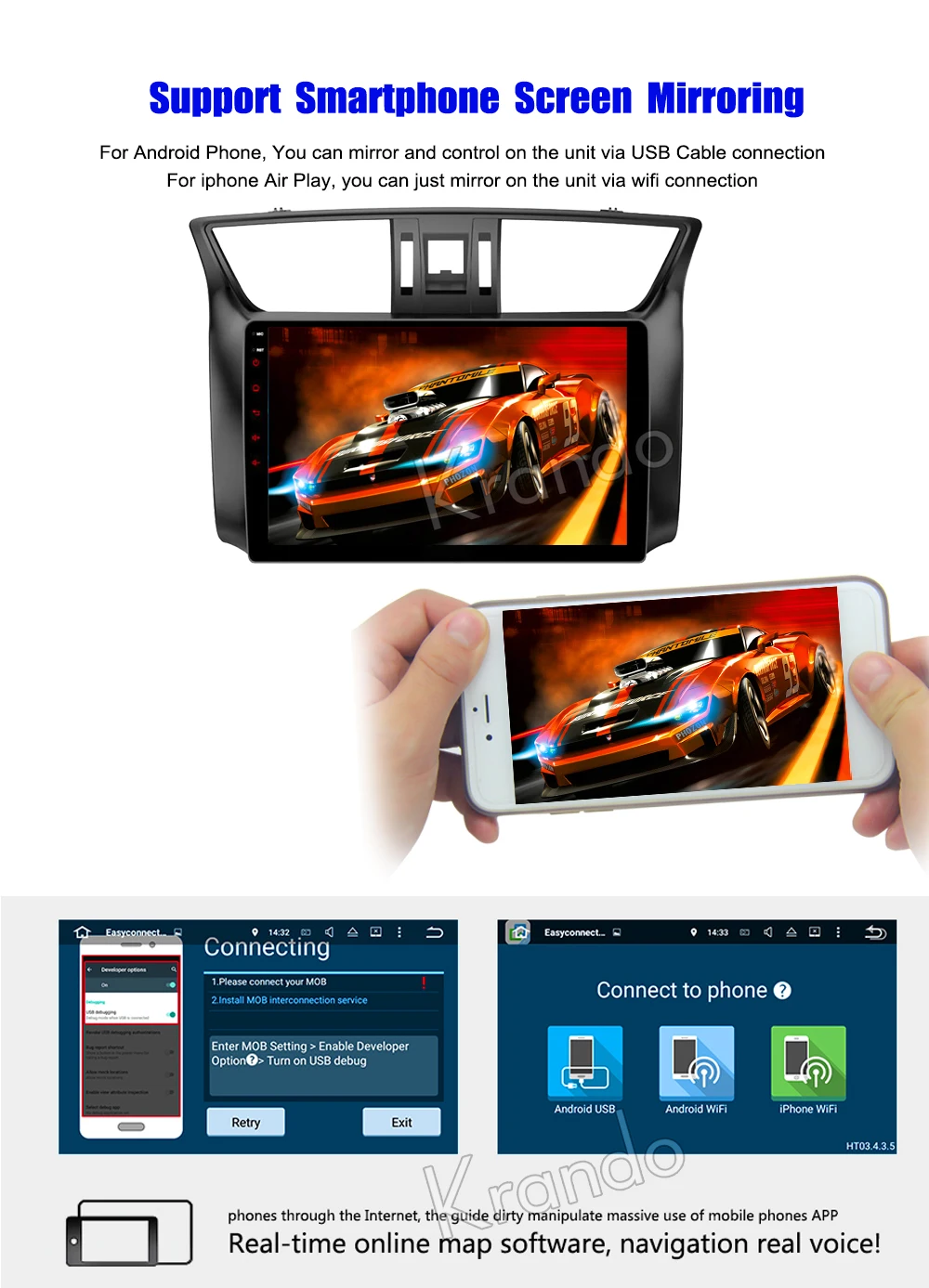 Top Krando Android 8.1 9" IPS Full touch car Multimedia player for Nissan Sentra 2012+ Bluebird Sylphy 2012+ audio player gps wifi 5