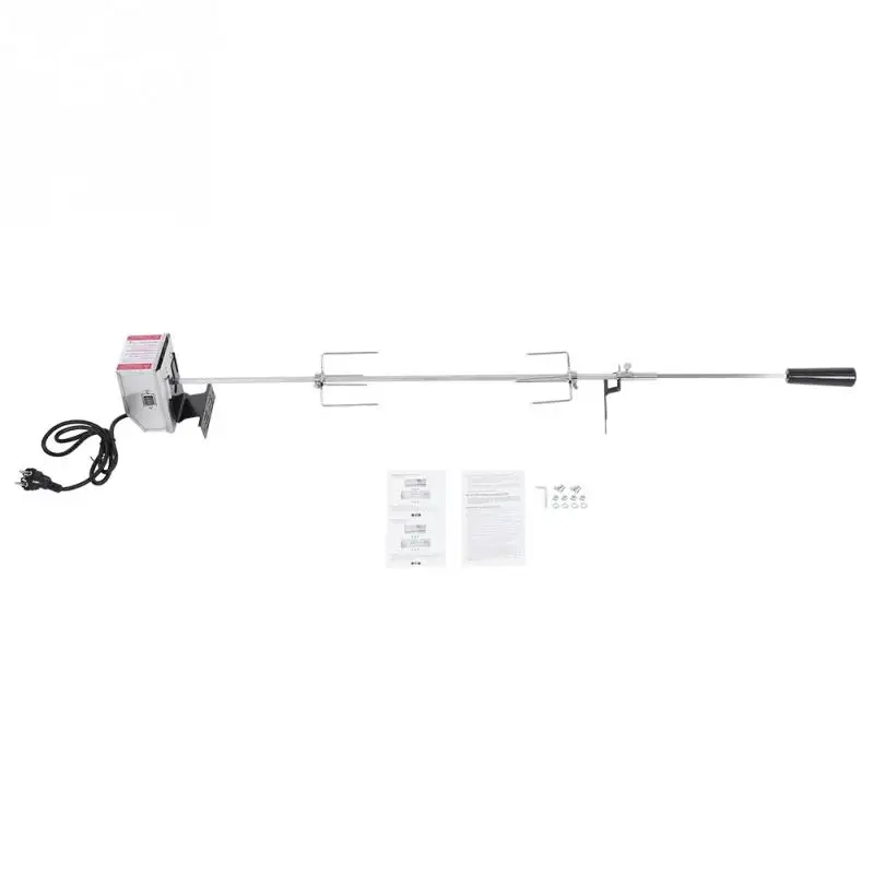 

Stainless Steel Rotisserie Kit for BBQ Spit Rod Meat Forks Poultry Chicken Fork Barbeque Tools with Electric Motor Poultry Chick