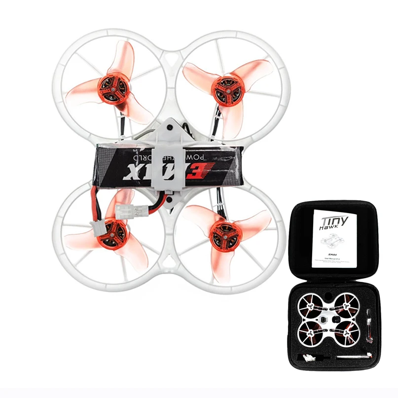 

EMAX Tinyhawk Brushless Mini FPV Racing Drone BNF 37CH 25mW VTX 600TVL 4in1 ESC 15000KV 08025 Brushless Motor with Carrying Case