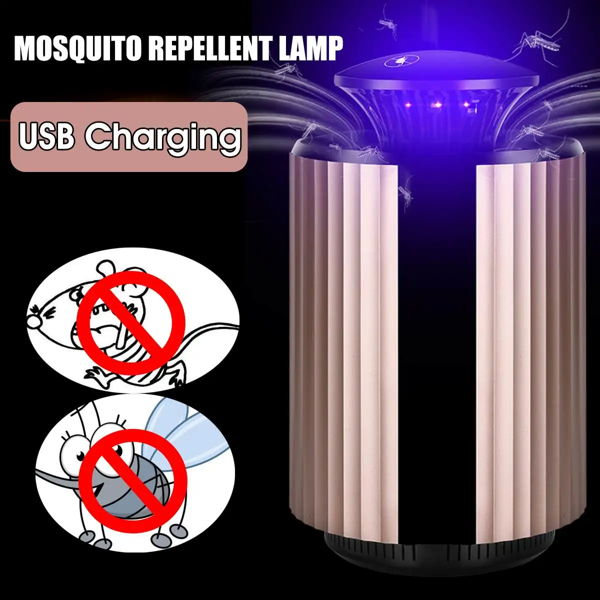 

Smuxi Electric Mosquito Killer Lamp USB 5V Ultrasonic Mosquito Trap 30dB Low Noise Anti Mosquito Lamp Indoor Insect Killer