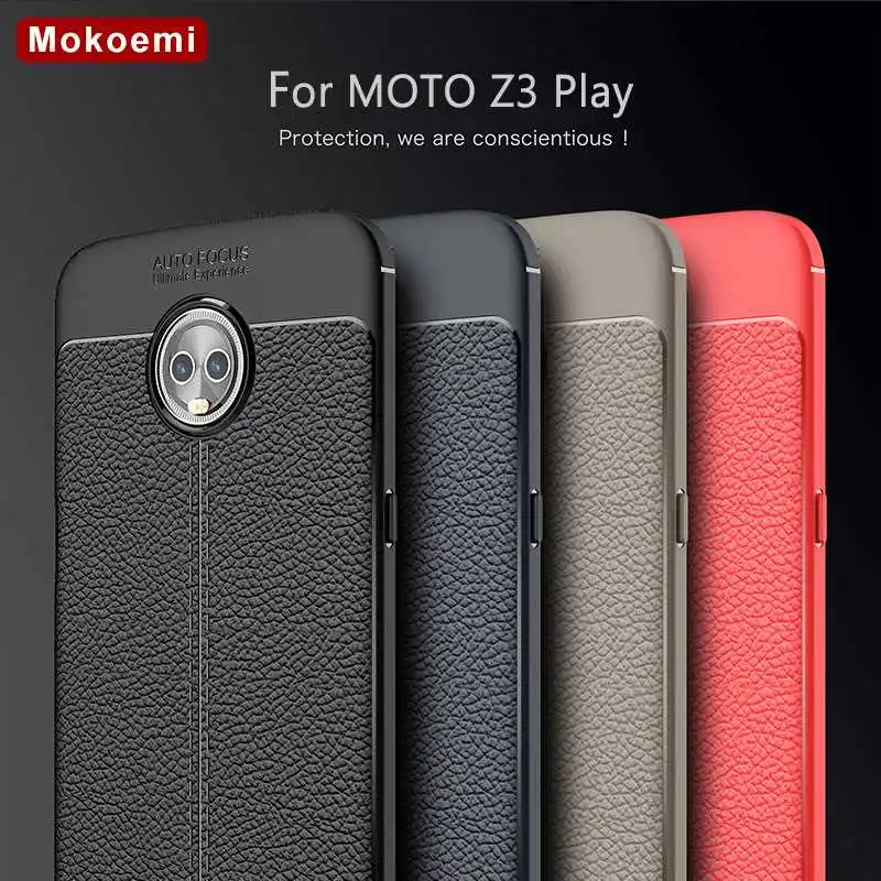 

Mokoemi Fashion Lichee Pattern Shock Proof Soft 5.7"For Motorola Moto Z3 Play Case For Motorola Moto Z3 Play Phone Case Cover