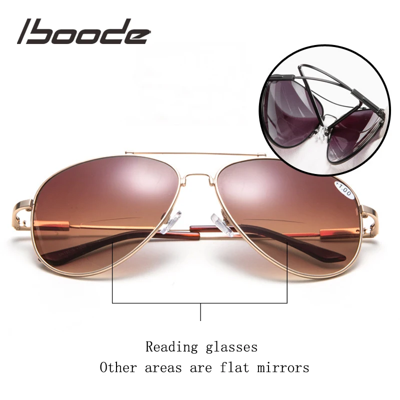 

iboode Bifocal Reading Sunglasses Women Men Diopter Glasses Polarized Presbyopic Eyeglasses Diopter +1.0+1.5+2.0+2.5+3.0 A1