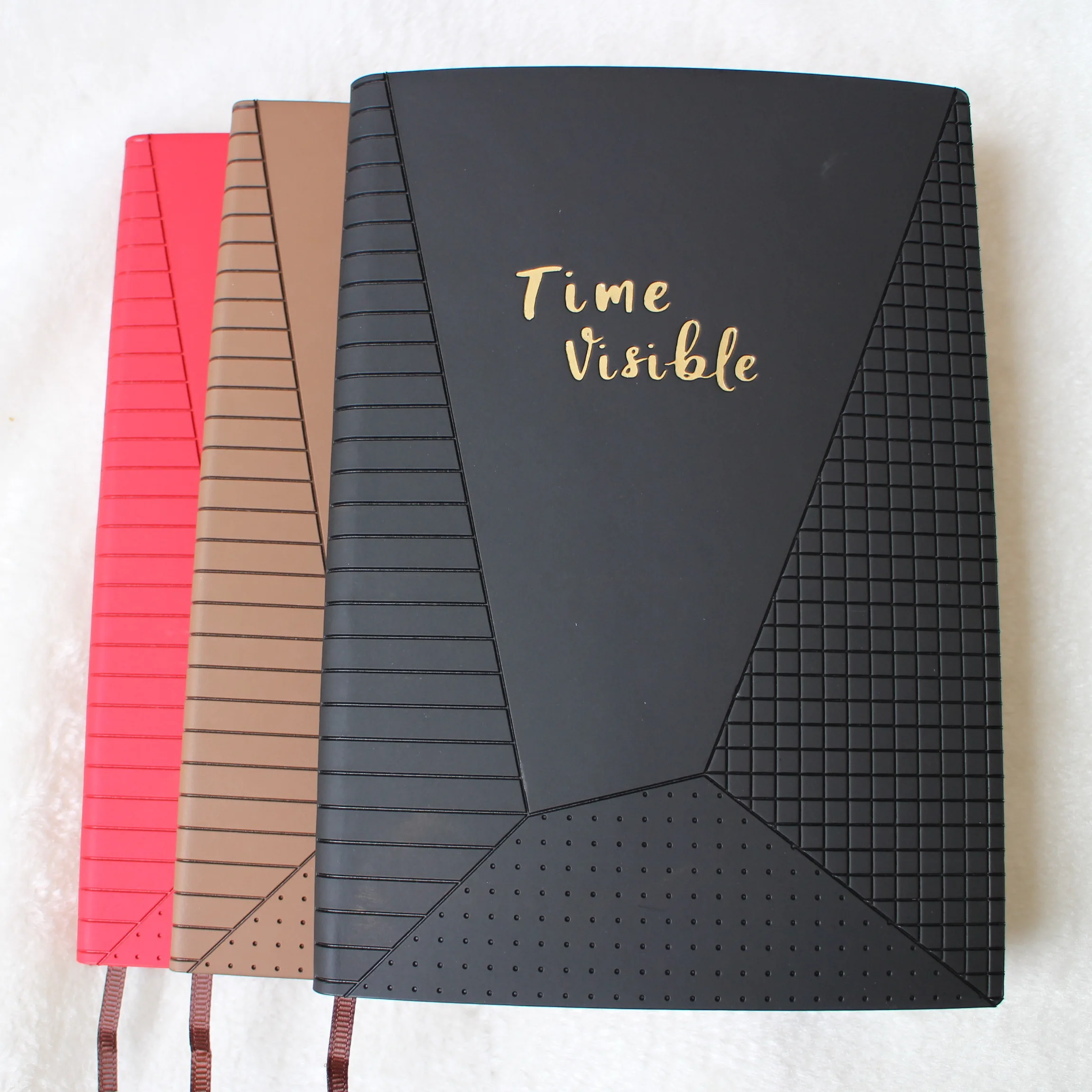 A5 Softcover Line Dot Grid in One Notebook Пользовательский логотип дневник из искусственной кожи