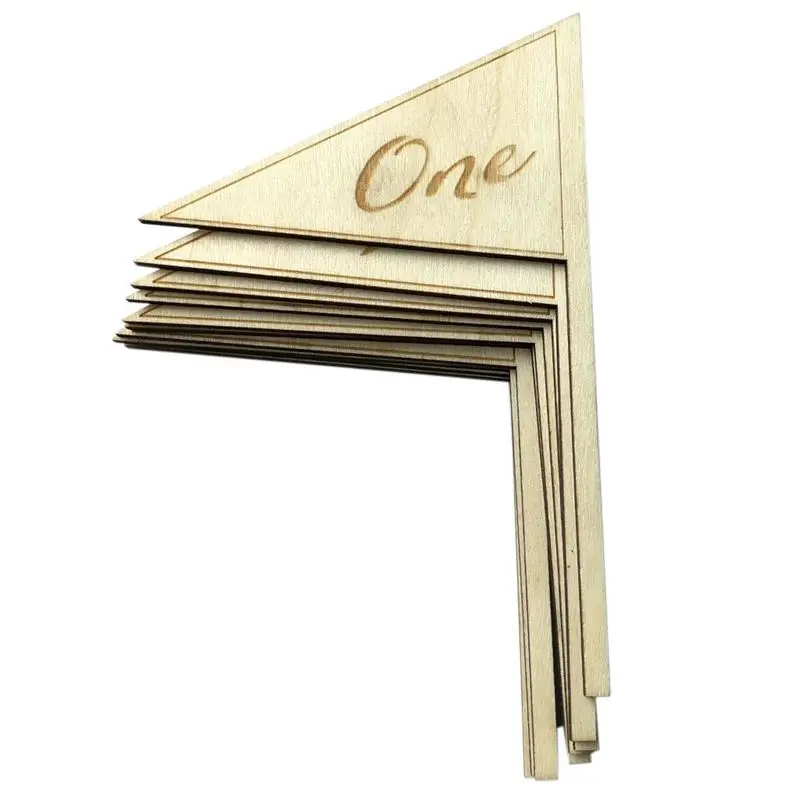 

10pcs Wooden Numbers Plate Freestanding Diy Wedding Gifts Table Numbers Party Supplies