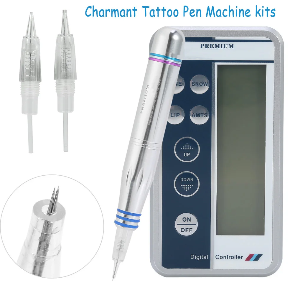 

1pcs Charmant Permanent Makeup Tattoo Pen Machine kits Tattoo Digital Pen for Eyebrow Lip Eyeliner + Microblading Needles