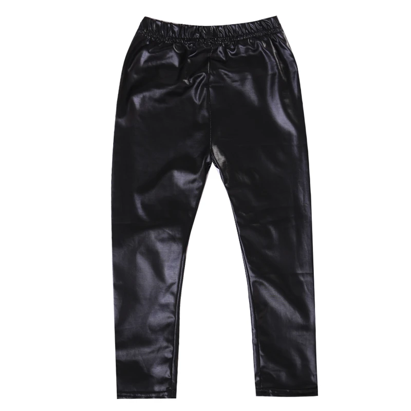 

CANIS 2019 New Infant Toddler Baby Kids Girls Black Stretchy Faux Leather Skinny Pants Leggings Fashion Trousers