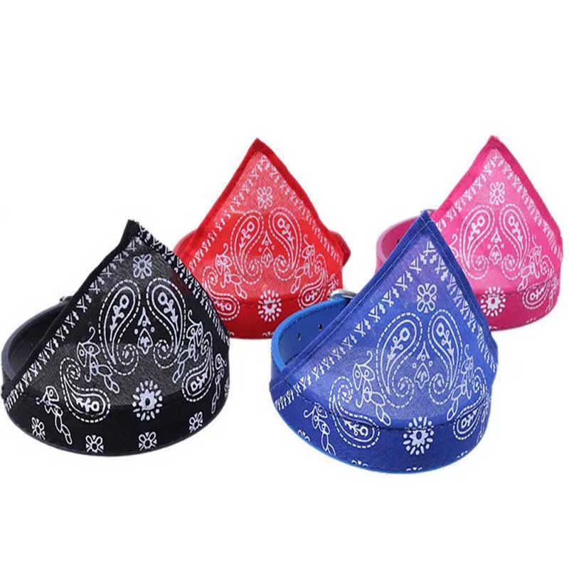 

Wholesale 1PC Handsome Pet Dog Scarf Collars Adjustable Puppy Triangular Bandana Pet Dogs Cats Collar Tie Leather Neckerchief