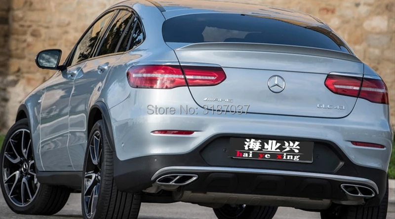 Спойлер для Benz GLC купе GLC43 GLC260 АБС пластик Неокрашенный задний спойлер на крыло