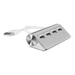 USB HUB, Премиум 4 Порты и разъёмы Алюминий USB Hub с 11 дюймов Экранированный Кабель Для iMac, MacBook, компьютеров и ноутбуков