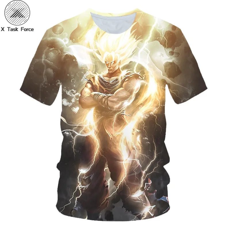

New Dragon Ball T Shirt Men Summer Super Son Goku Fitness Cosplay 3D T-Shirt Unisex Anime Plus Size DragonBall Tops Tshirt Homme